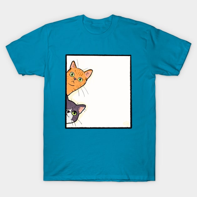 Nosey Cats T-Shirt by Sketchy